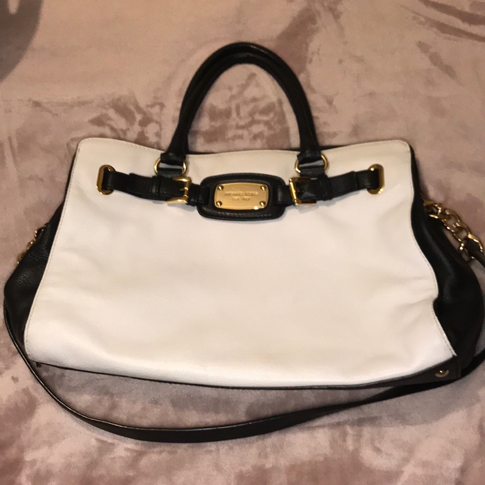 MK Black & White Purse